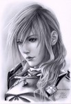 FF XIII  game character Lightning Fan Ar 4t by B-AGT