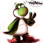 Yoshi Fan Artcute little guy aint he by teamrakenzan