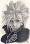 cloud strife ff ac fan art by b_agt