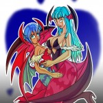 morrigan and lillith darkstalkers fan art by tovio911