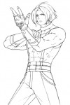 Adelheid Bernstein KOF XIII Win Pose Lineart Unused