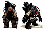 Bioshock 2 Game Character Official Artwork Big Daddy Early Concept