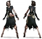 Bioshock 2 Game Character Official Artwork Render Mutated Woman