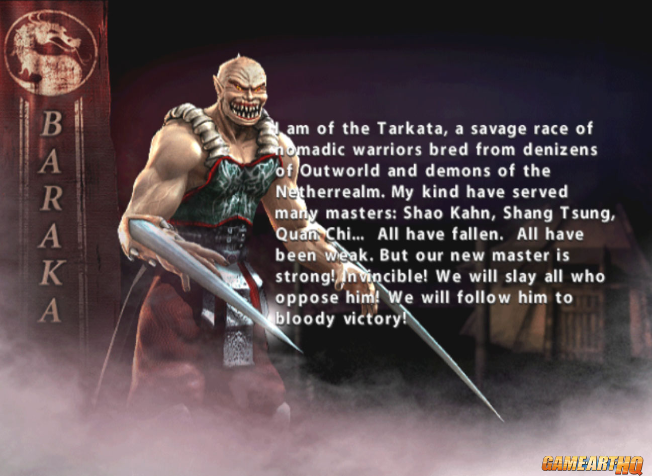 Mortal Kombat 3 (Baraka's Story) - Bio & Ending 