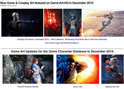 December 2015 News on Game Art HQ