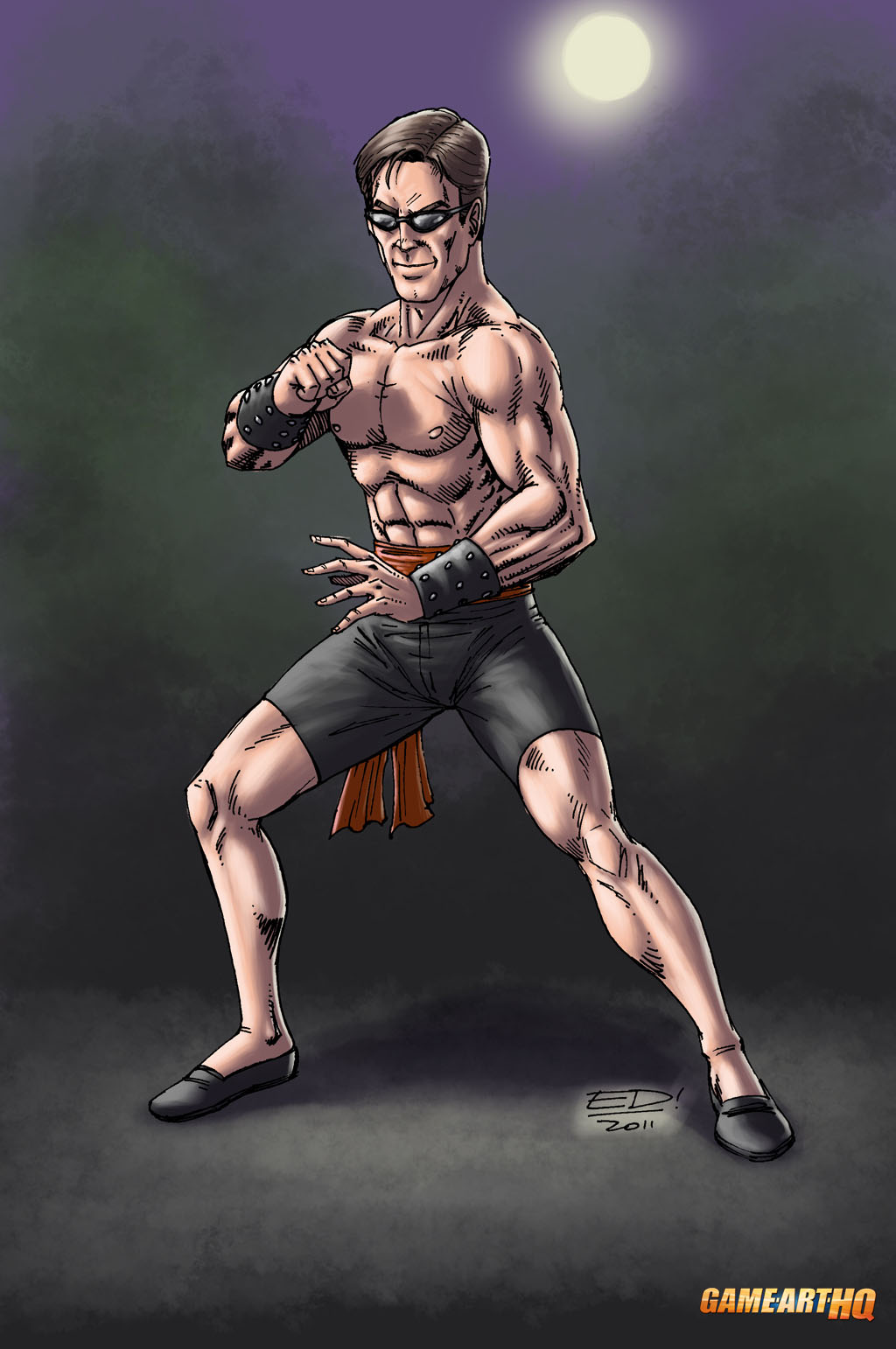 Mk Art Tribute Johnny Cage From Mortal Kombat Game Art Hq